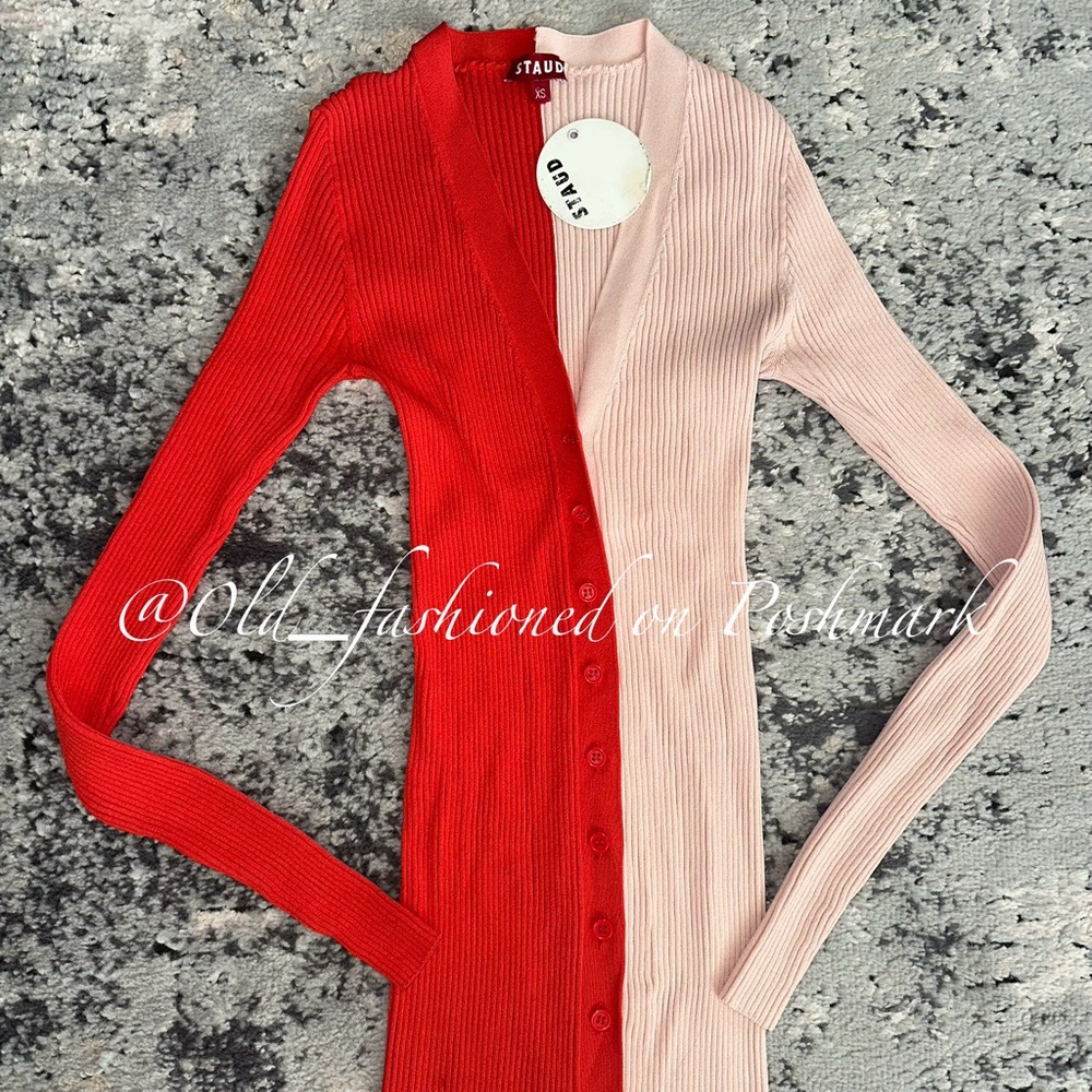 Price Firm - STAUD Shoko Long Sleeve Sweater Dress - Picture 4 of 11